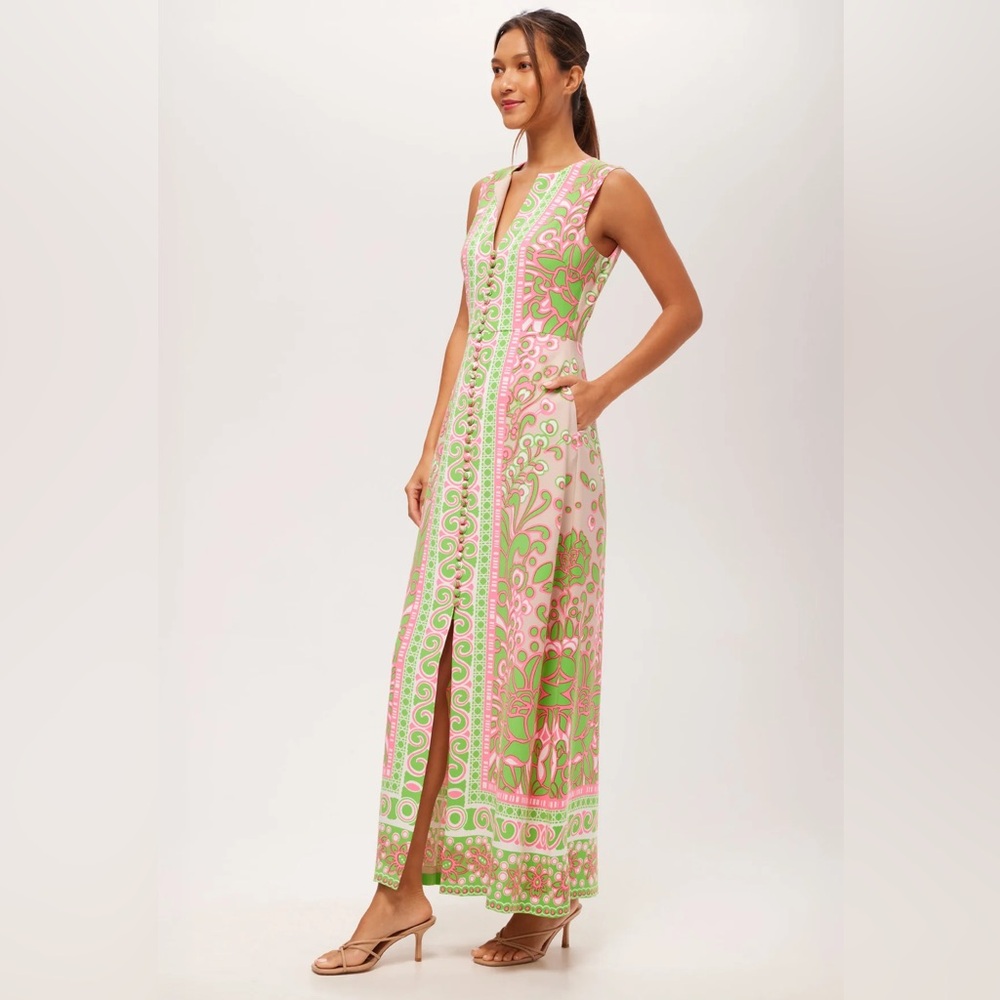 NWT TRINA TURK Novak Sleeveless Midi Dress - Petra Floral - Picture 3 of 10
